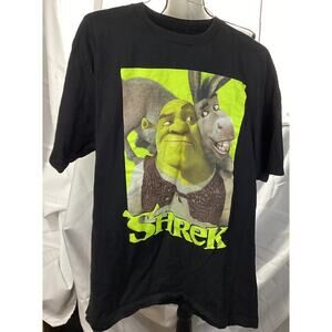 Shrek T-Shirt Donkey Dreamworks Animated Black Men Size XL Disney Movie